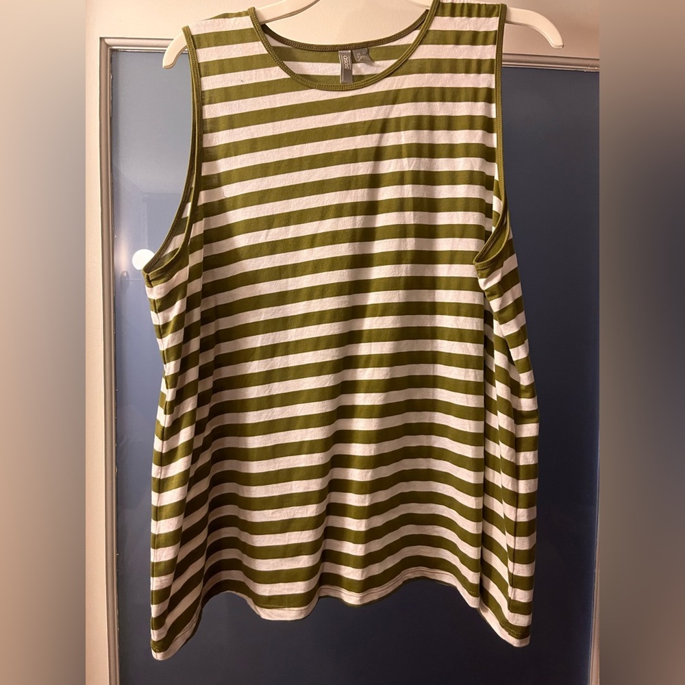 ASOS CURVE striped olive and white size 14